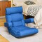 Foldable Floor Sofa Chair with 6-Position Adjustable Headrest and Metal Frame